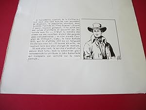 PONY EXPRESS (bis) Buffalo Bill ? - 1 Dessin original de Maurice Toussaint.