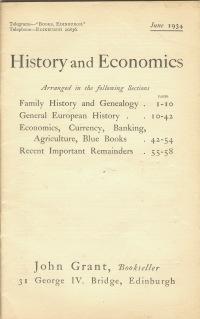 HISTORY AND ECONOMICS; Arranged in the Following Sections.Family History and Genealogy, General E...