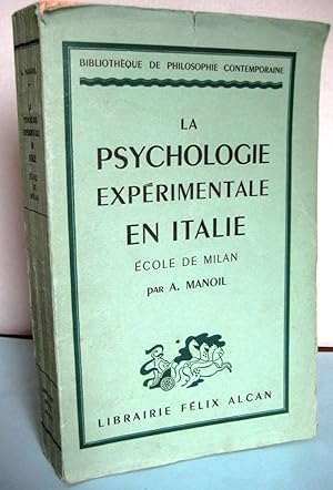 La psychologie expérimentale en Italie ; Ecole de Milan