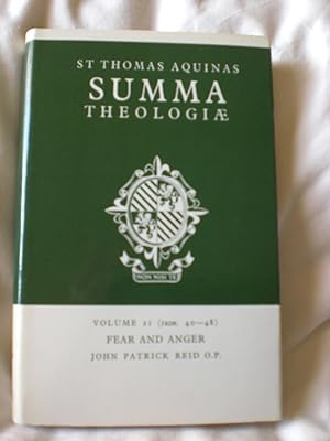 Summa Theologiae; Volume 21 : Fear And Anger