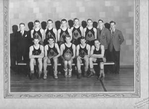 Photograph;1945 UNIVERSITY OF NEW BRUNSWICK BASKETBALL TEAM; Canadian Intermediate "A" Champions