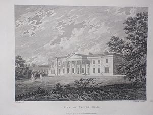 An Original Antique Engraved Print Ilustrating a View of 'Tatton Hall in Cheshire'. Published in ...