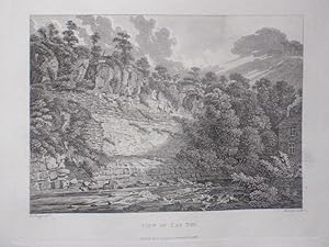 An Original Antique Engraved Print Ilustrating a View of Cat Tor in Derbyshire. Published in 1795.