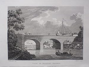 An Original Antique Engraved Print Ilustrating a View of Barton Bridge in Lancashire. Published i...