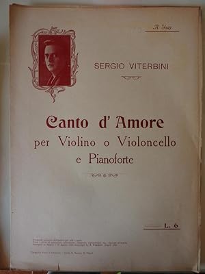 " A Ysay CANTO D'AMORE PER VIOLINO O VIOLONCELLO E PIANOFORTE"