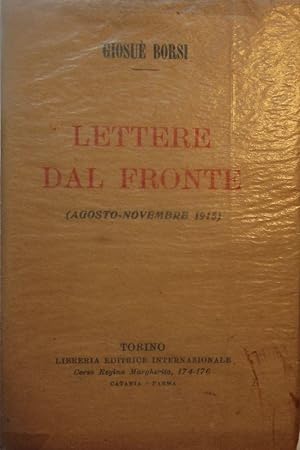 LETTERE DAL FRONTE: AGOSTO-NOVEMBRE 1915