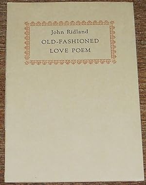 Old-Fashioned Love Poem