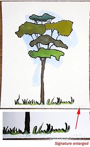 A Forest (SIGNED by Dave Muller. an Original Drawing)