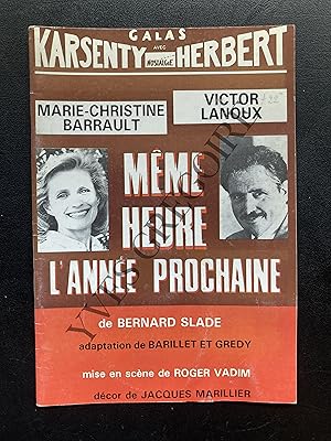MEME HEURE L'ANNEE PROCHAINE-PROGRAMME