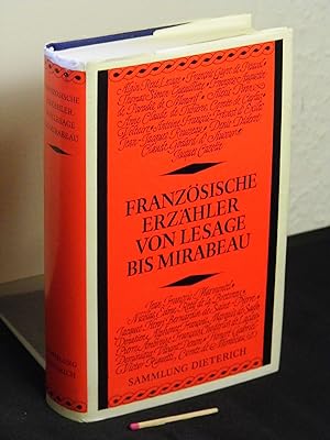 Französische Erzähler - von Lesage bis Mirabeau - aus der Reihe: DTB - Sammlung Dietrich - Band: 390