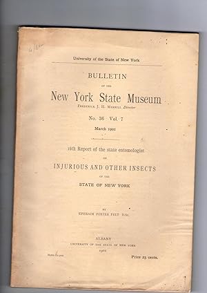SIXTEENTH REPORT OF THE STATE ENTOMOLOGIST ON INJURIOUS AND OTHER INSECTS OF THE STATE OF NEW YORK