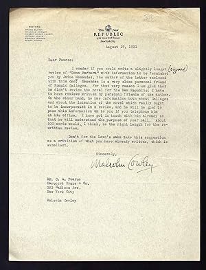 INTERESTING LETTER TO C. A. PEARCE