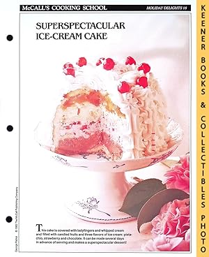 McCall's Cooking School Recipe Card: Holiday Delights 18 - Nesselrode-Ice-Cream Cake : Replacemen...
