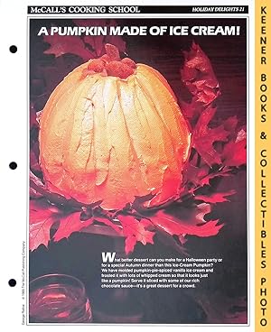 McCall's Cooking School Recipe Card: Holiday Delights 21 - Ice-Cream Pumpkin : Replacement McCall...