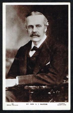 Rt. Hon. A. J. Balfour; Antique Postcard