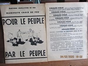 Elections Législatives de 1936 - Manifeste Croix de Feu : Pour le Peuple : Par le Peuple