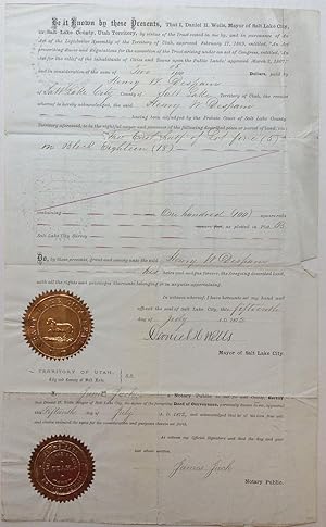 Partly Printed Document Signed