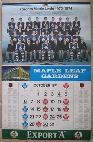 Toronto Maple Leafs 1973 / 1974 ( Calendar 1974 - 1975 ) (Export "A") BORJE SALMING 1st Team Photo
