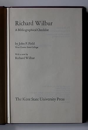 Richard Wilbur: A Bibliographical Checklist