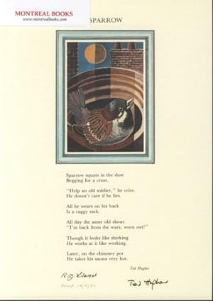 Sparrow (Broadside Print) -- from The Cat and the Cuckoo
