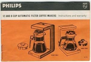 Philips 12 and 8 Cup Automatic Filter Coffee Makers (INSTRUCTION BOOKLET ONLY!)