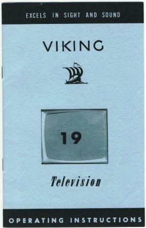 Viking 19 Television Operating Instructions (INSTRUCTION BOOKLET ONLY!)