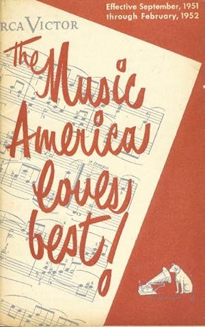 Catalog of The Music America Loves Best, Effective September 1951 through February 1952, A.