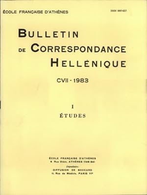 Bulletin de Correspondance Hellénique - CVII - 1983 - I : Etudes et CVII - 1983 - II : Notes crit...