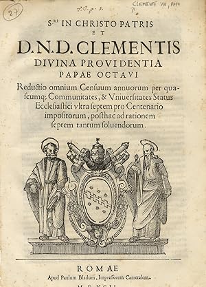 [.] Reductio omnium censuum annuorum per quascumq; Communitates, & Universitates Status Ecclesias...