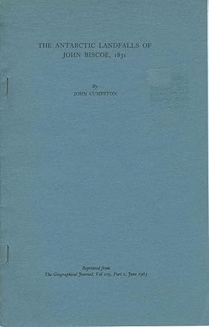 The Antarctic Landfalls of John Biscoe, 1831. Extract