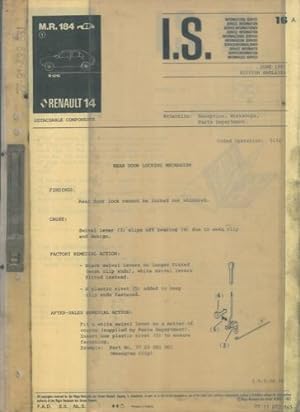 M.R. 184 Renault 14. Information Service.