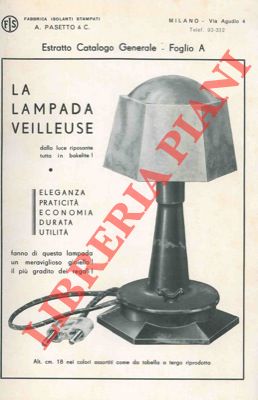 La lampada veilleuse. Estratto catalogo generale.