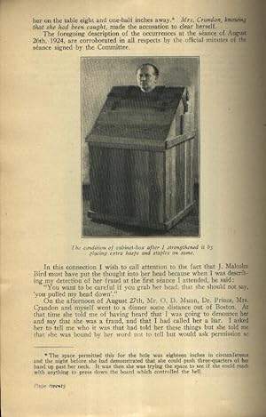 Houdini Exposes the Tricks Used By the Boston Medium "Margery"; Also a Complete Exposure of Argam...
