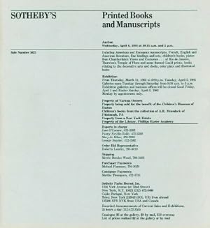 Printed Books and Manuscripts (06 Apr 1983)