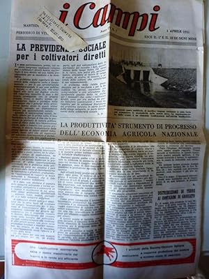 "I CAMPI, Periodico di vita agricola - Anno V° n.7 1 Aprile 1952"