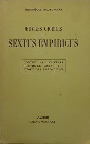 Oeuvres choisies de Sextus Empiricus