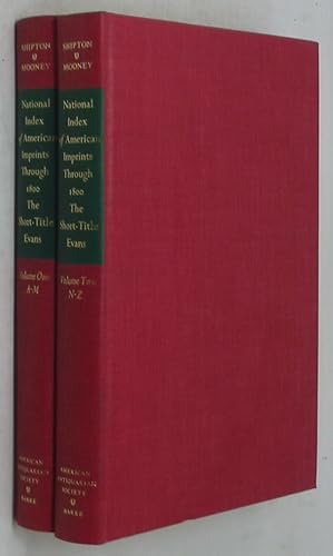 National index of American imprints through 1800; the short-title Evans. 2 volumes.