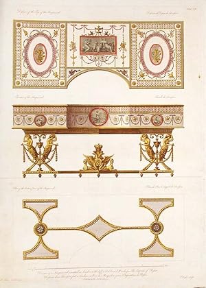 Design of a Harpsichord executed in London, with different coloured woods, for the Empress of Russia