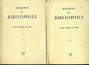BULLETIN DU BIBLIOPHILE. Revue Trimestrielle . ANNÉE 1980 COMPLÈTE ( VOLUMES I ,II , III , IV )fo...