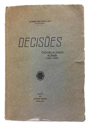 Decisoes: Proferidas na Comarca de Damao, 1934-1939