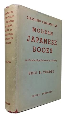 Classified Catalogue of Modern Japanese Books in Cambridge University