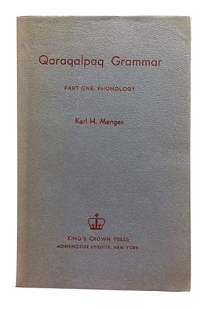 Qaraqalpaq Grammar: Part One: Phonology