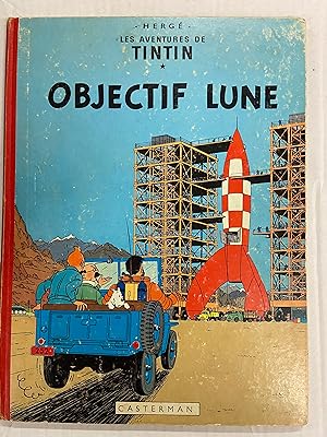 Vintage 1964 Tintin Book in French: Objectif Lune [B35-1964] (Destination Moon)