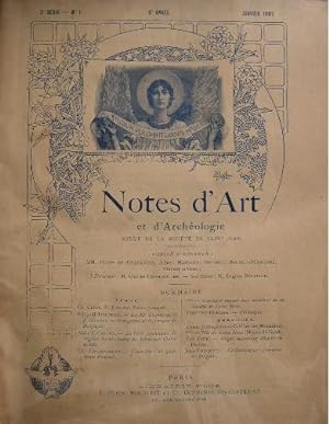 NOTES D'ART et d'archéologie, Revue de la Société de Saint Jean. 2e série, N° 1, 9e année.