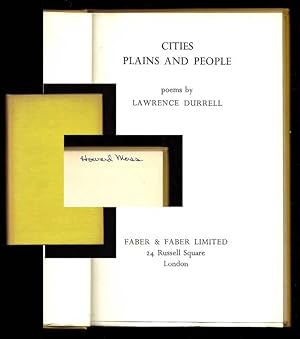 CITIES PLAINS AND PEOPLE. Signed