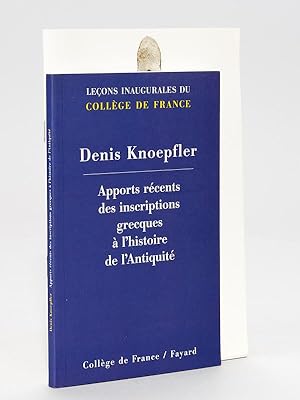 Remise à Denis Knoepfler d'un objet significatif pour son entrée à l'Institut et au Collège de Fr...