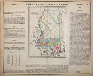 Geographical, Statistical, and Historical Map of Mississippi