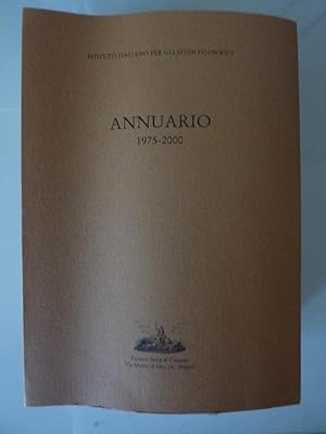 "ANNUARIO 1975 -2000,ISTITUTO ITALIANO PER GLI STUDI FILOSOFICI - Palazzo Serra di Cassano,4 Napoli"