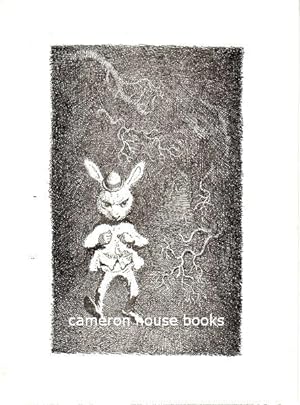 Printed Christmas card design (the White Rabbit),