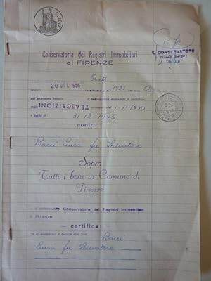 Documento "Conservatoria dei Registri Immobiliari di Firenze TRASCRIZIONE Contro Bacci Luisa SOPR...